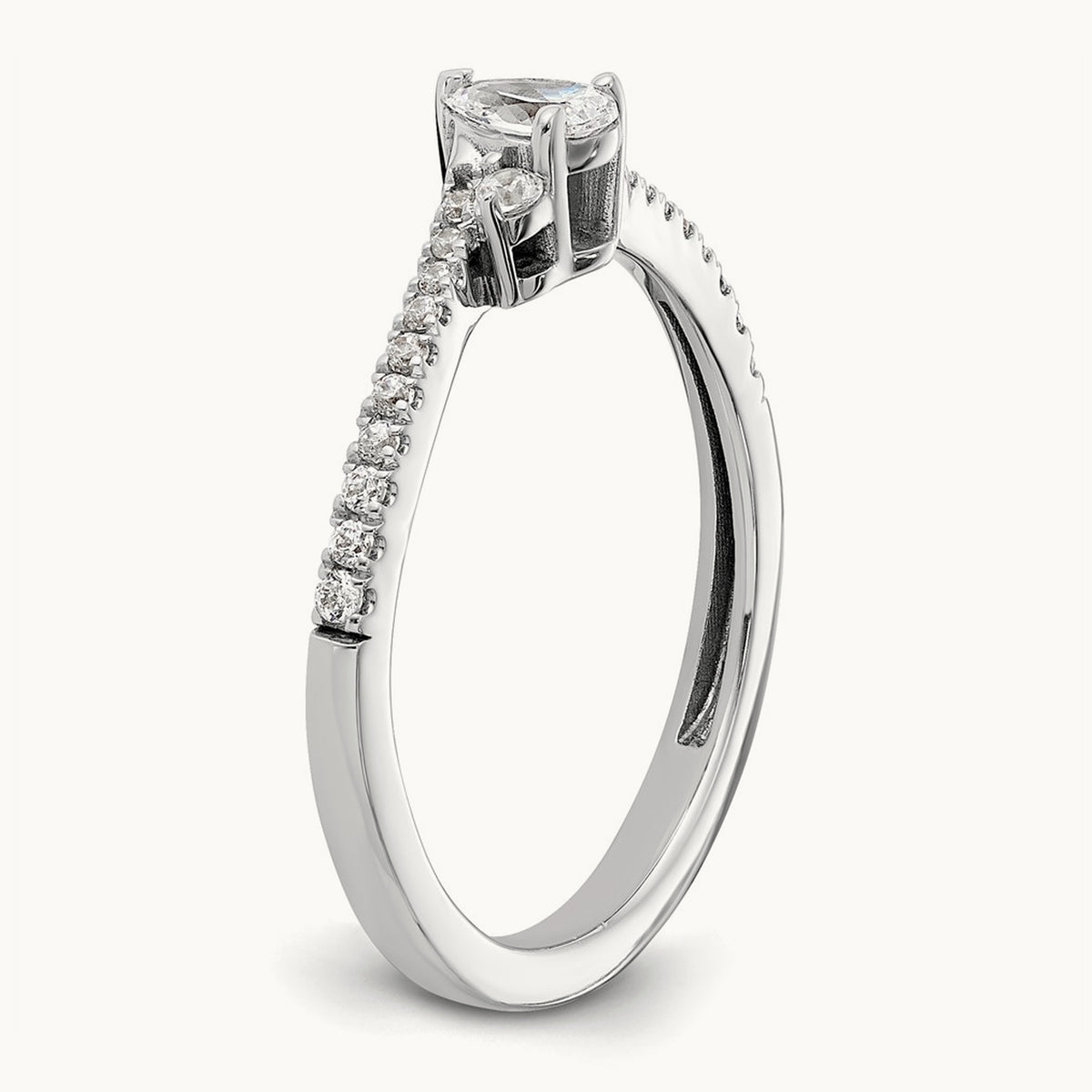 Pear Center Promise/Engagement Ring, 0.50 ct tw