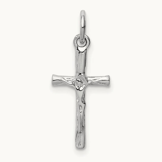 Crucifix Pendant, 14K White Gold