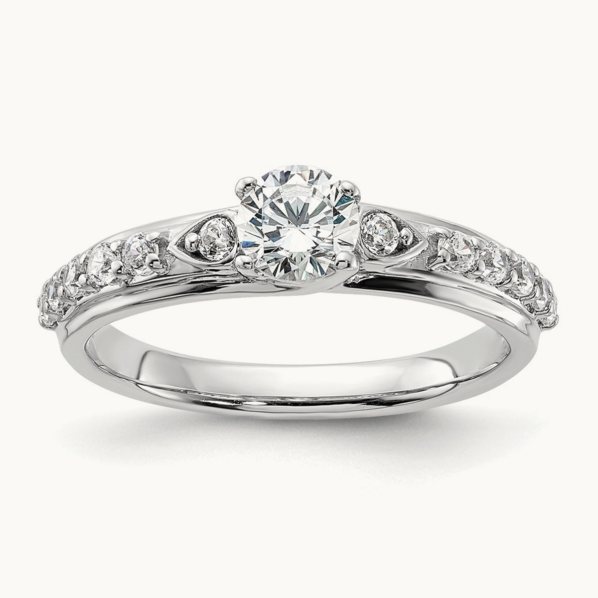 Petite Engagement Ring, 0.75 ct tw Lab-Grown Diamond