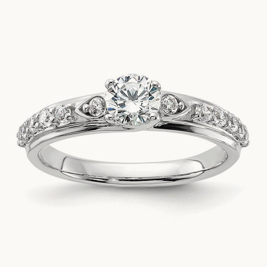 Petite Engagement Ring, 0.75 ct tw Lab-Grown Diamond