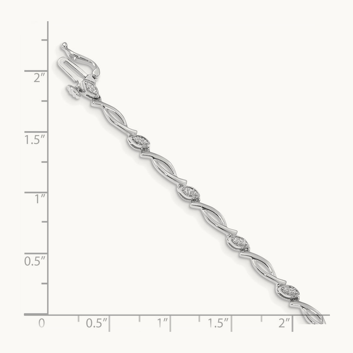 Diamond Bracelet, 14K White Gold