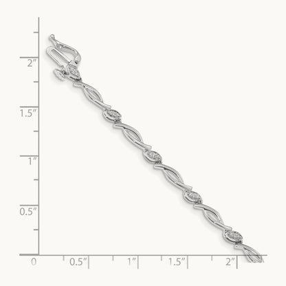 Diamond Bracelet, 14K White Gold