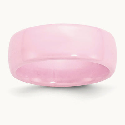 Polished Band, 8mm, Ceramic Pink