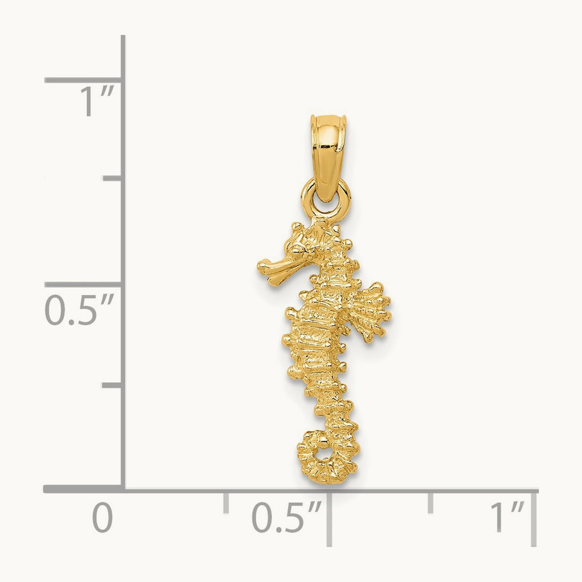 Seahorse Pendant, 14K