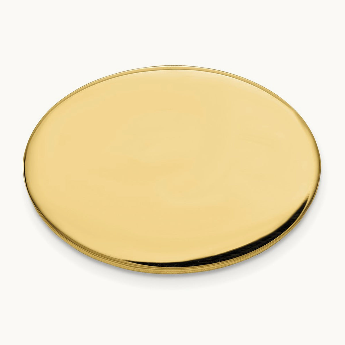 Men's Oval High Polished Tie Tac — 14K Yellow Gold