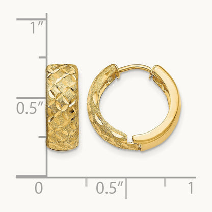 Hinged Hoop Earrings, 5mm, 14K