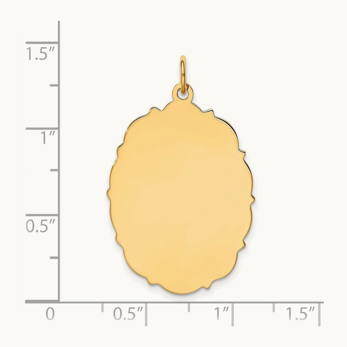 Plain .018 Gauge Engravable Disc Charm — 37mm