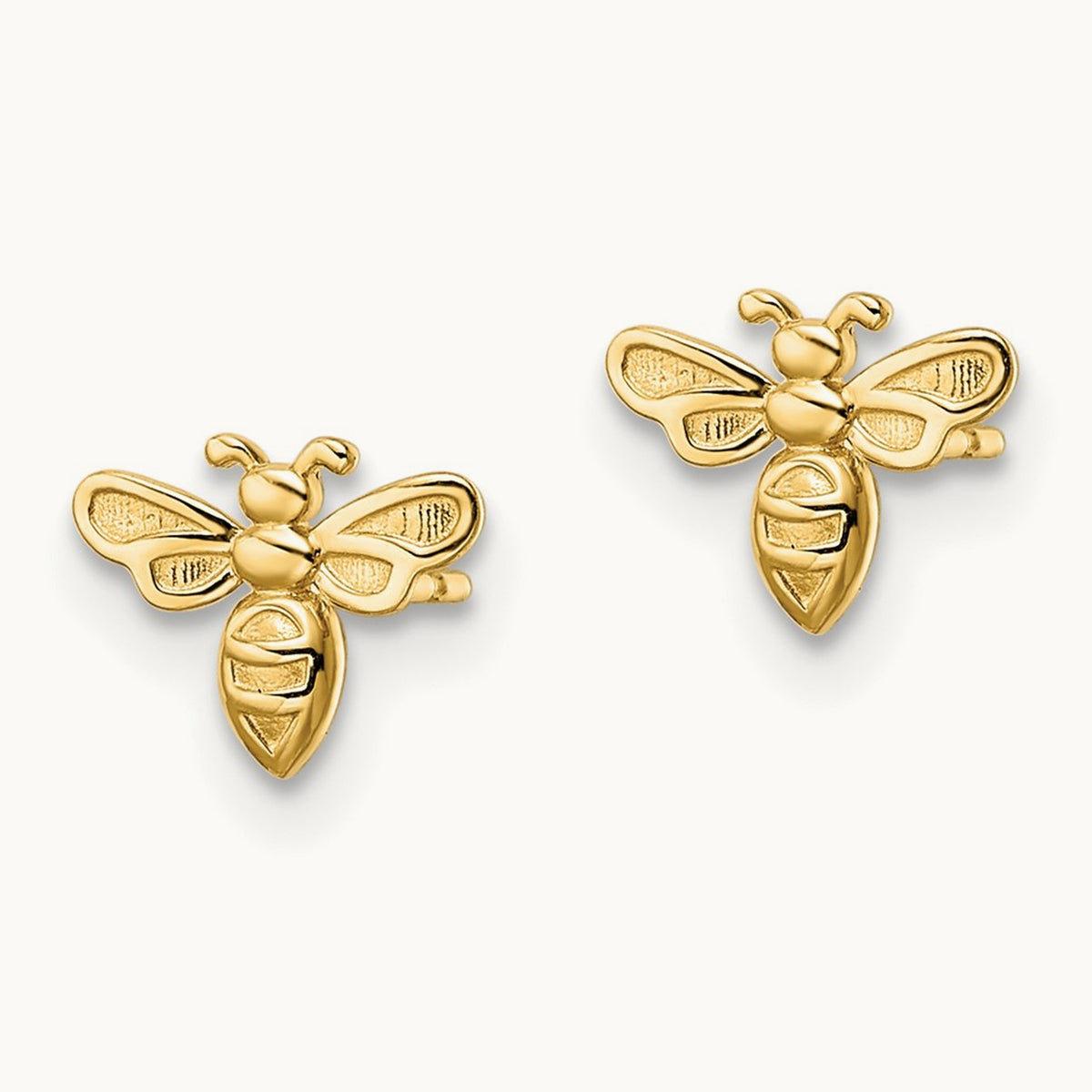 Bumble Bee Post Earrings, 14K