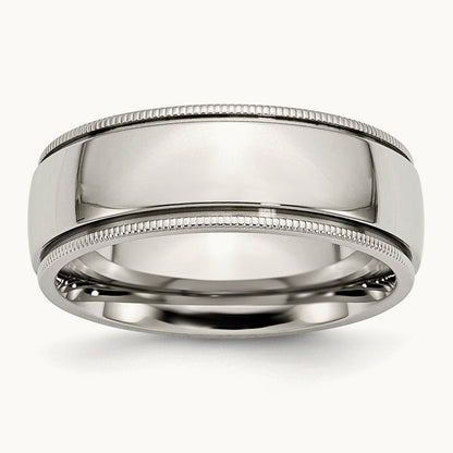 Polished Grooved and Beaded Band — photo set