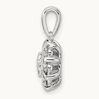 Halo Pendant, 0.50 ct tw Lab-Grown Diamond