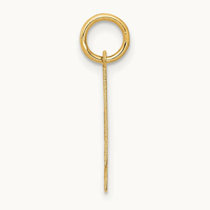 Medium Satin Number 4 Charm — 14K Yellow Gold