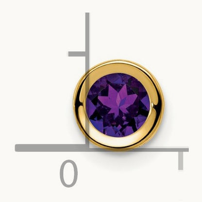 Amethyst Bezel Pendant — 5mm