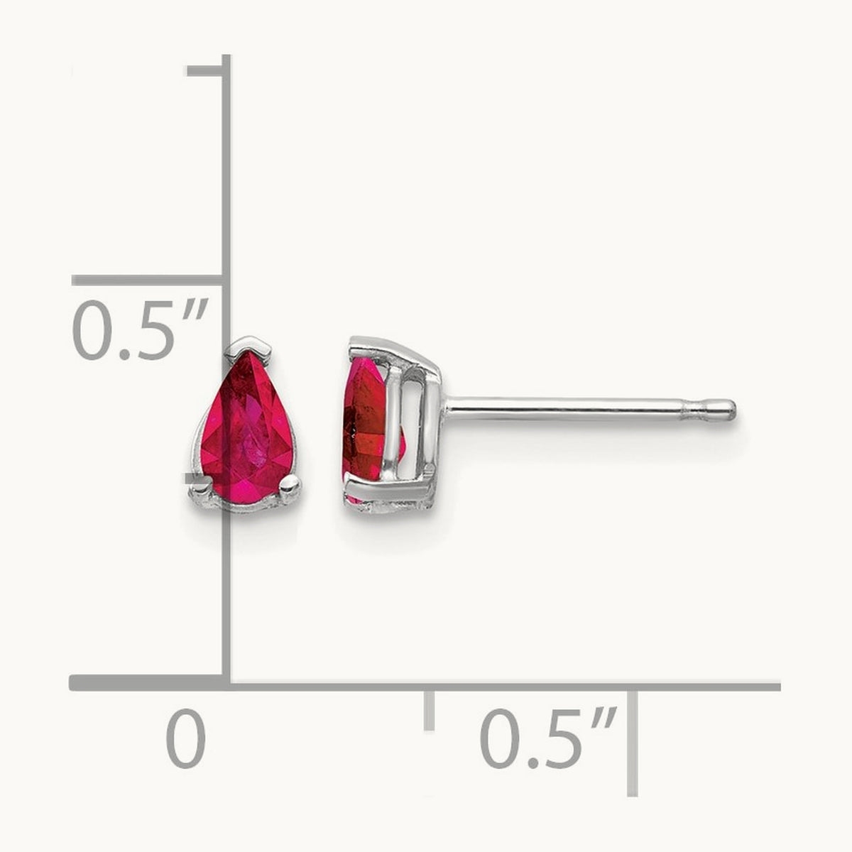 Ruby Ruby Earrings in 14K White Gold