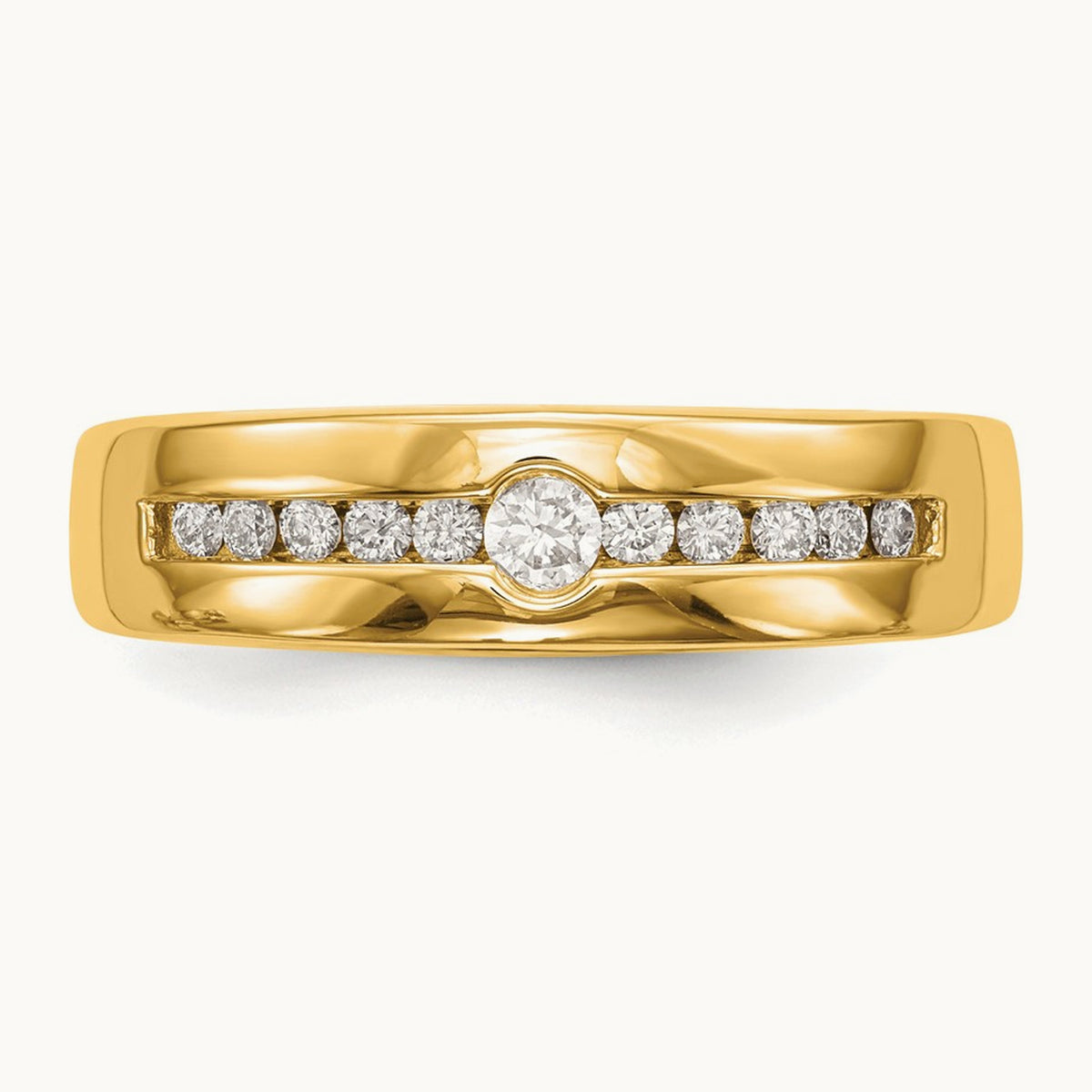 Diamond Men's Band, 0.25 ct tw — 14K Yellow Gold