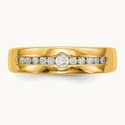 Diamond Men's Band, 0.25 ct tw — 14K Yellow Gold