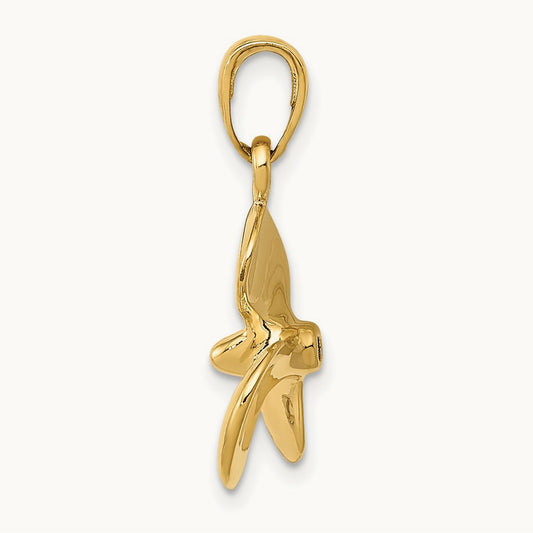 Polished 3-D Propeller Pendant — 14K Yellow Gold