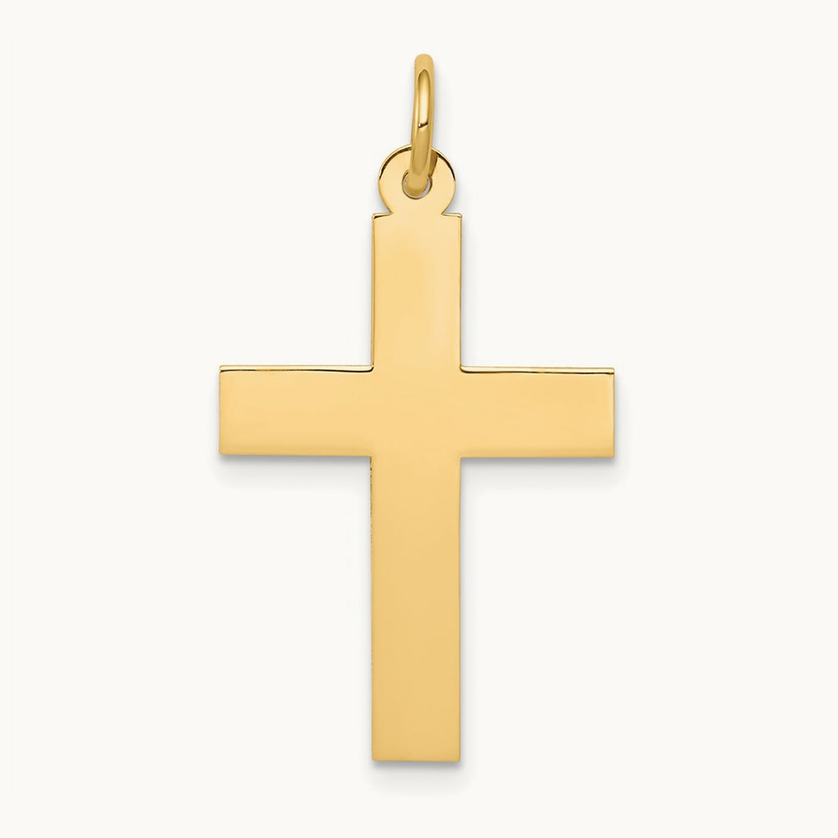 Polished Cross Pendant, 14K