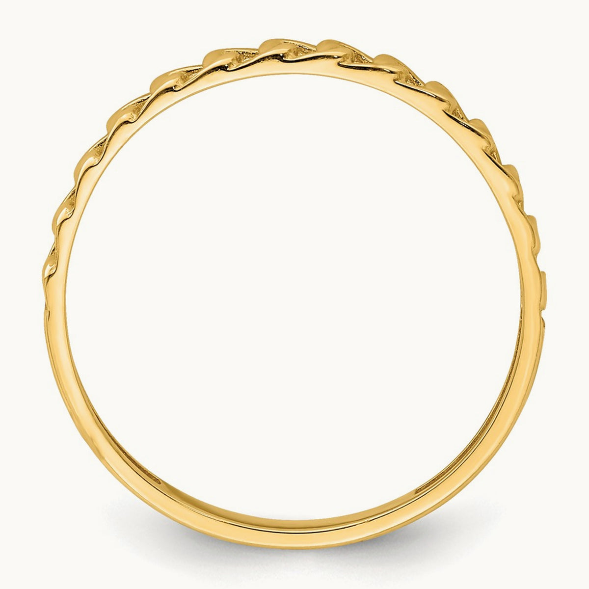 Link Design Ring — 14K Yellow Gold
