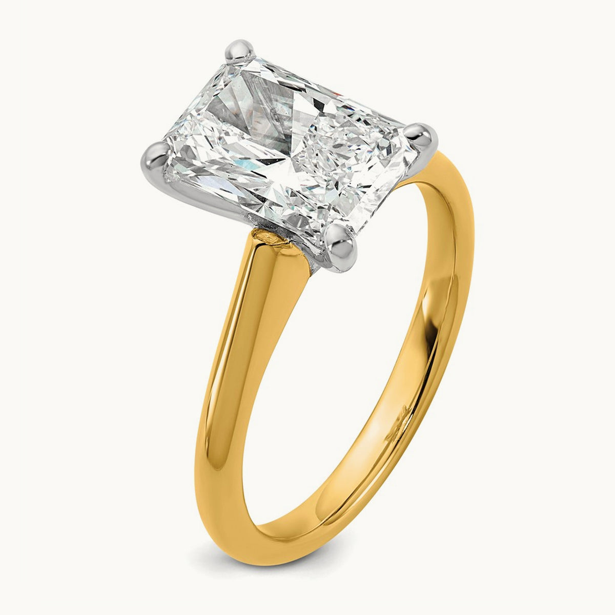 Radiant 8X Ring, 3.00 ct tw Lab-Grown Diamond — 14K Two-Tone