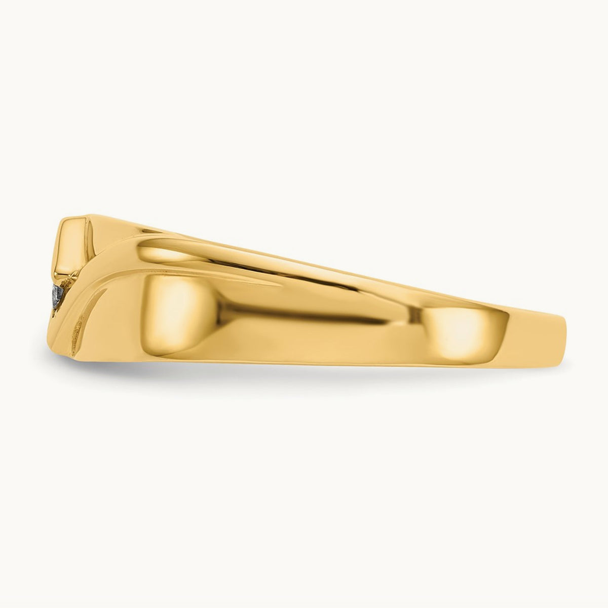 Diamond Men's Ring, 0.10 ct tw, 14K Gold — 14K Yellow Gold