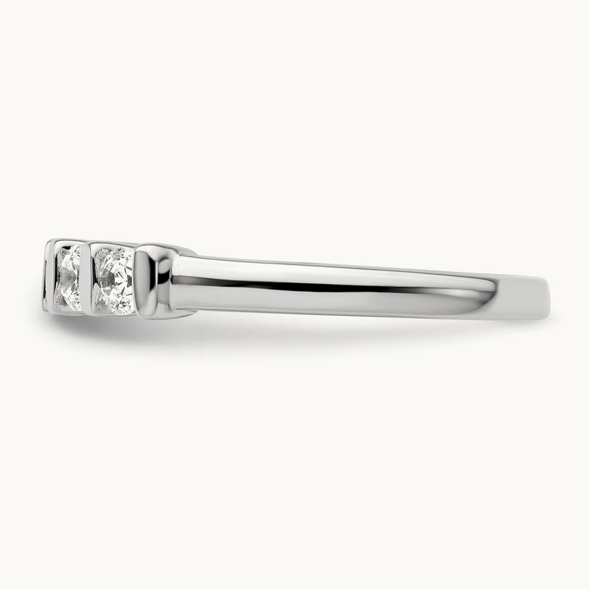 5-Stone Diamond Band, 14K White Gold