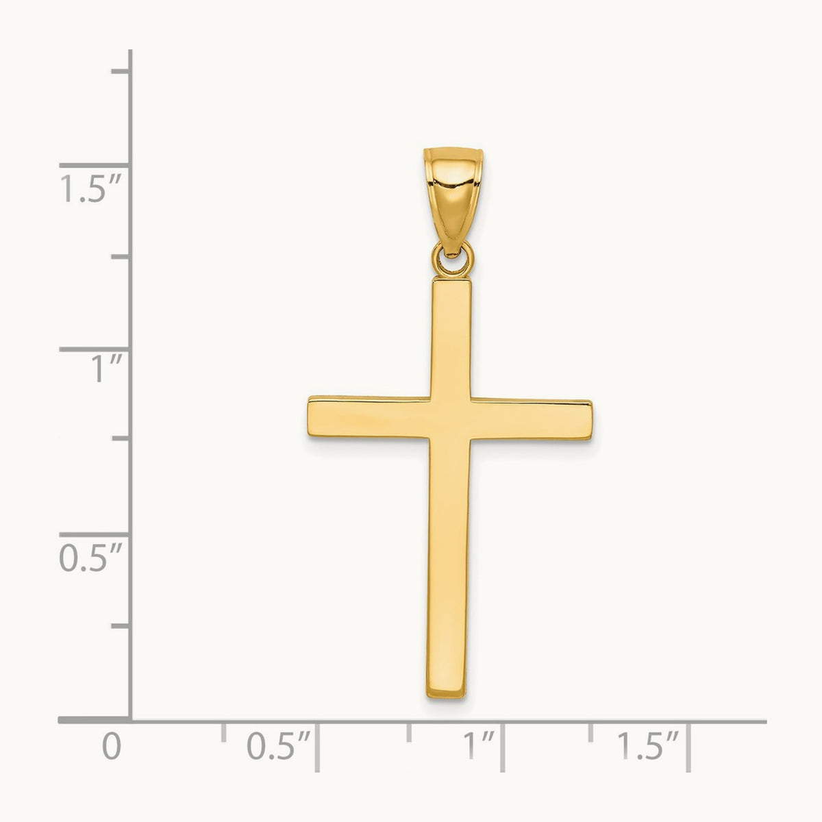Stick Cross Pendant in 14K Yellow Gold