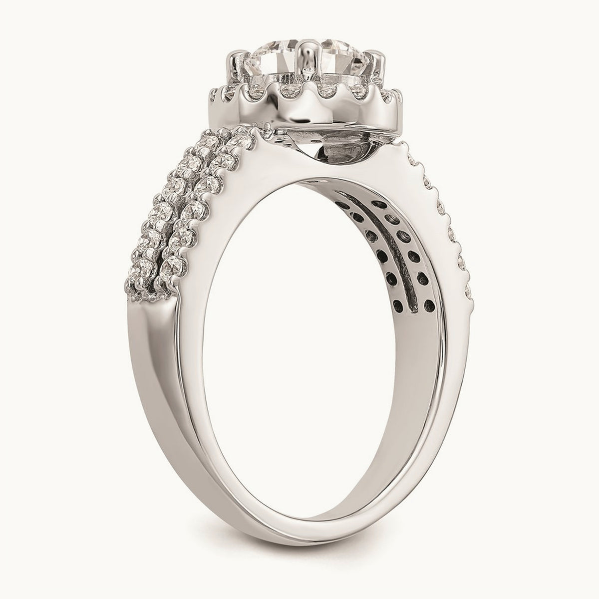 Round Halo Engagement Ring Mounting