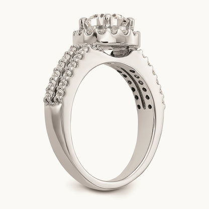 Round Halo Engagement Ring Mounting
