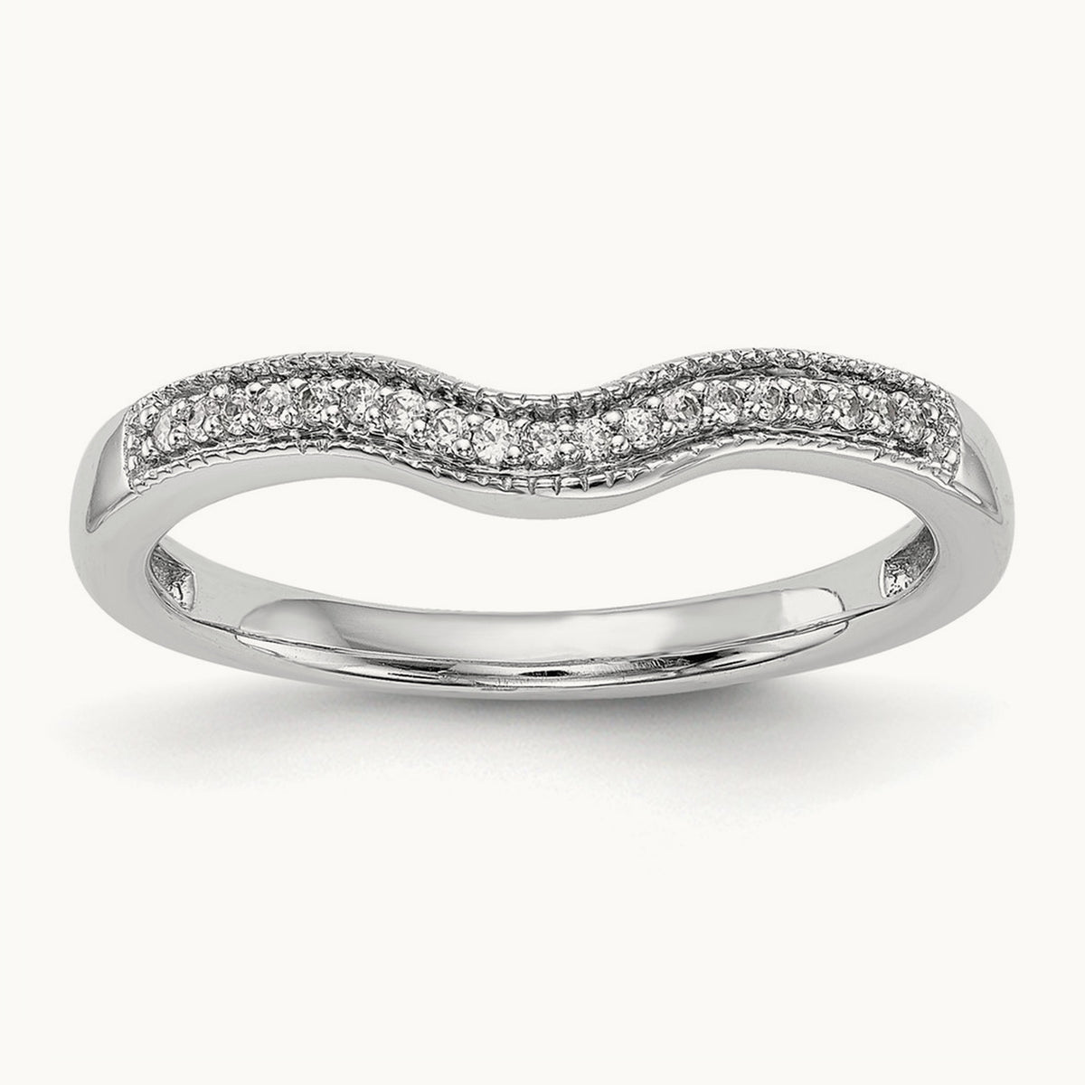 Diamond Wedding Band, 14K White Gold