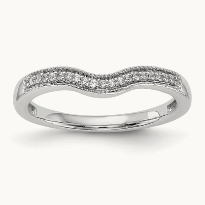 Diamond Wedding Band, 14K White Gold