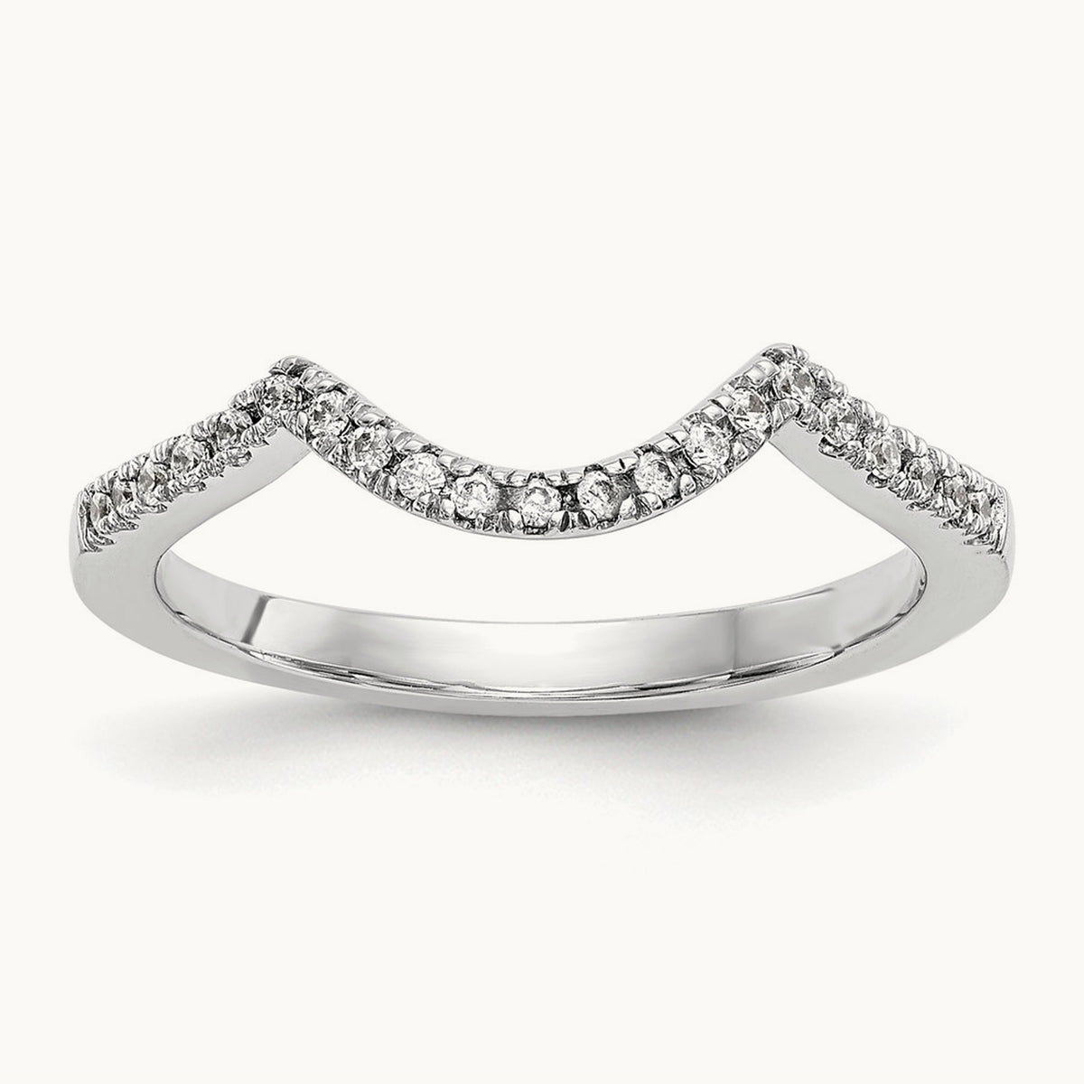 Diamond Wedding Band, 14K White Gold