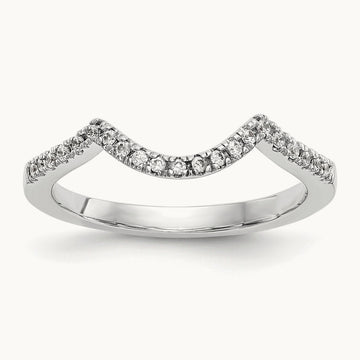 Diamond Wedding Band, 14K White Gold