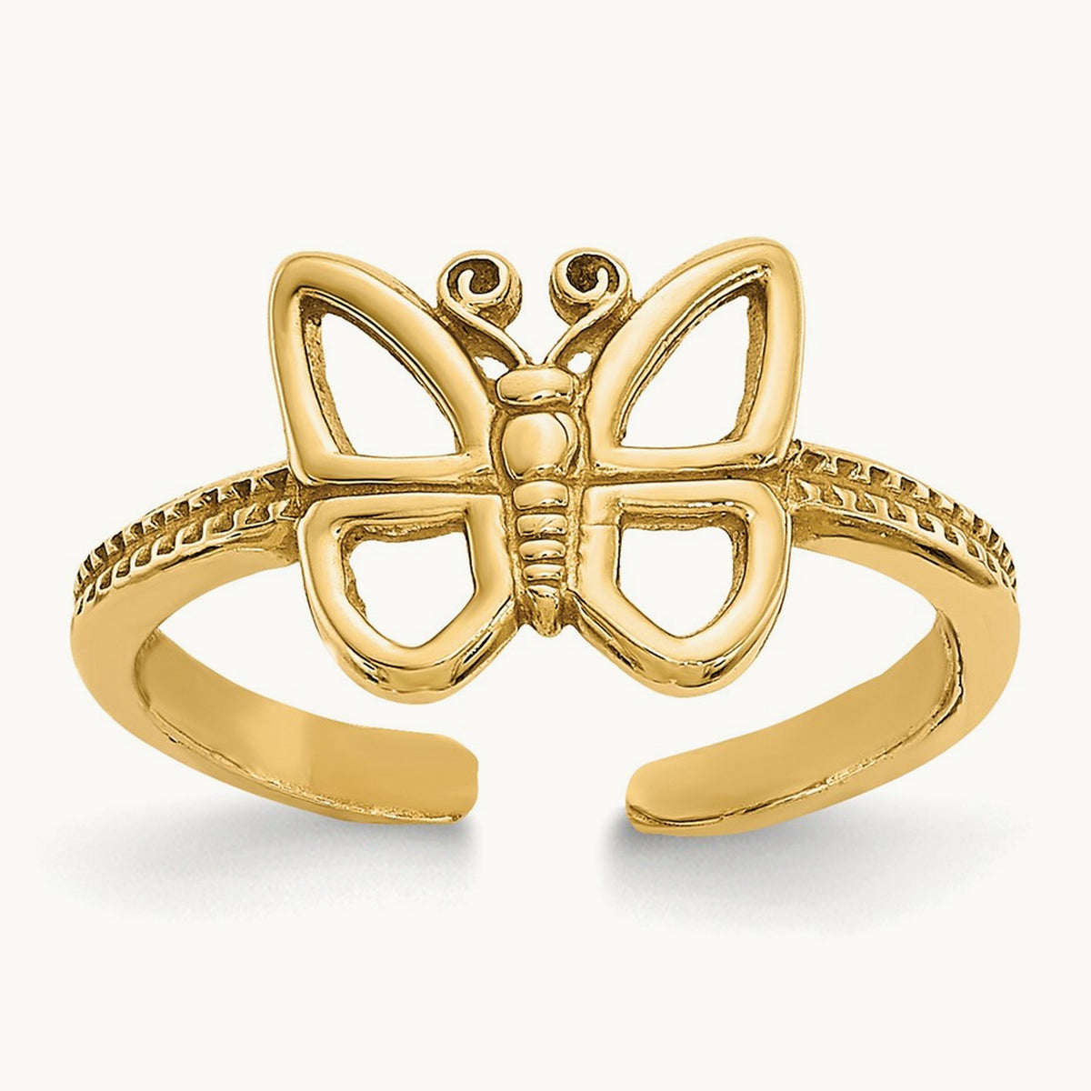 Butterfly Toe Ring, 14K