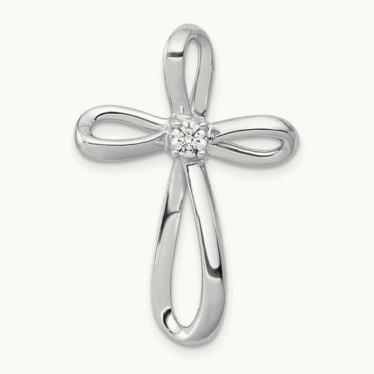 1/6ct. Diamond Cross Chain Slide — photo set