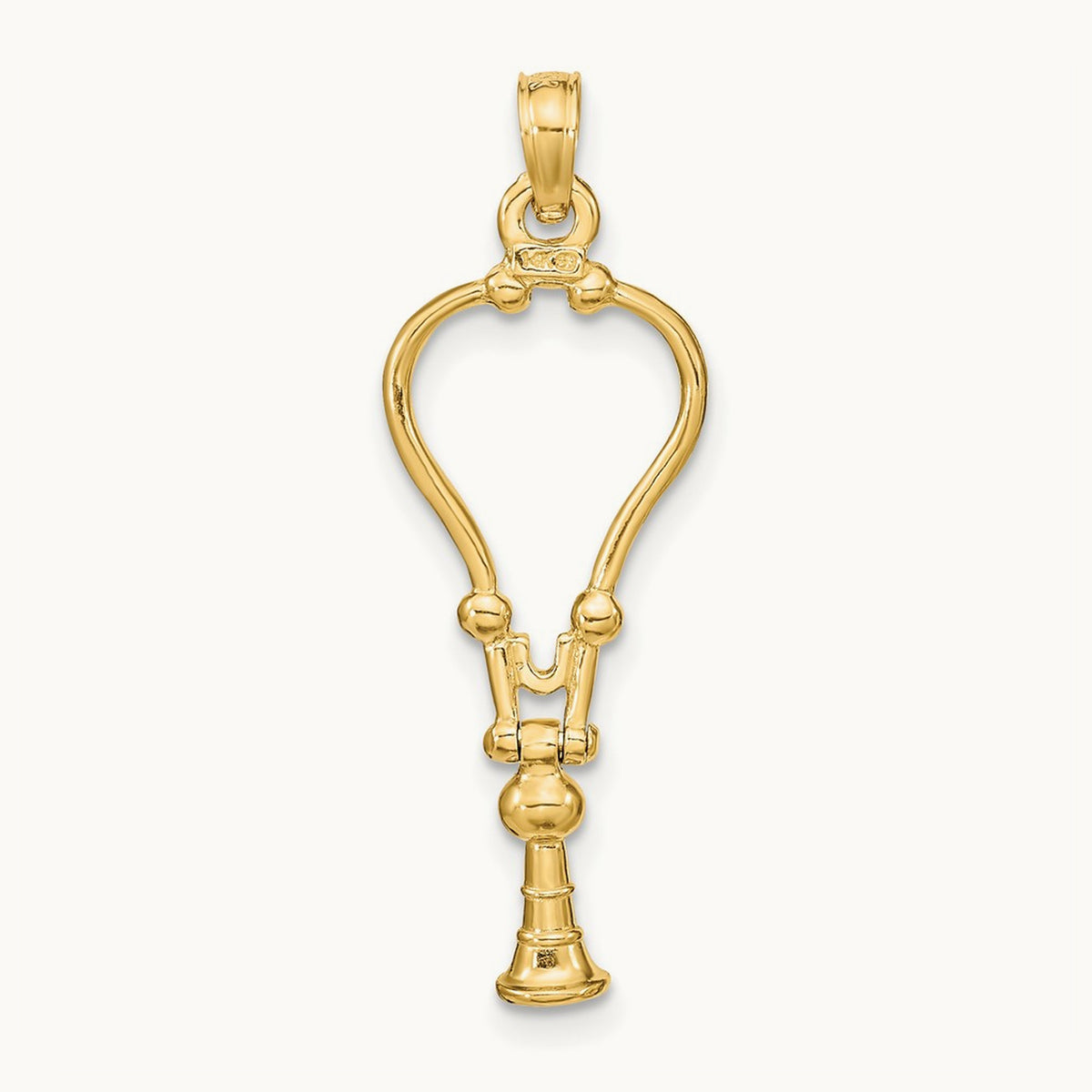 3-D Stethoscope Pendant — 14K Yellow Gold