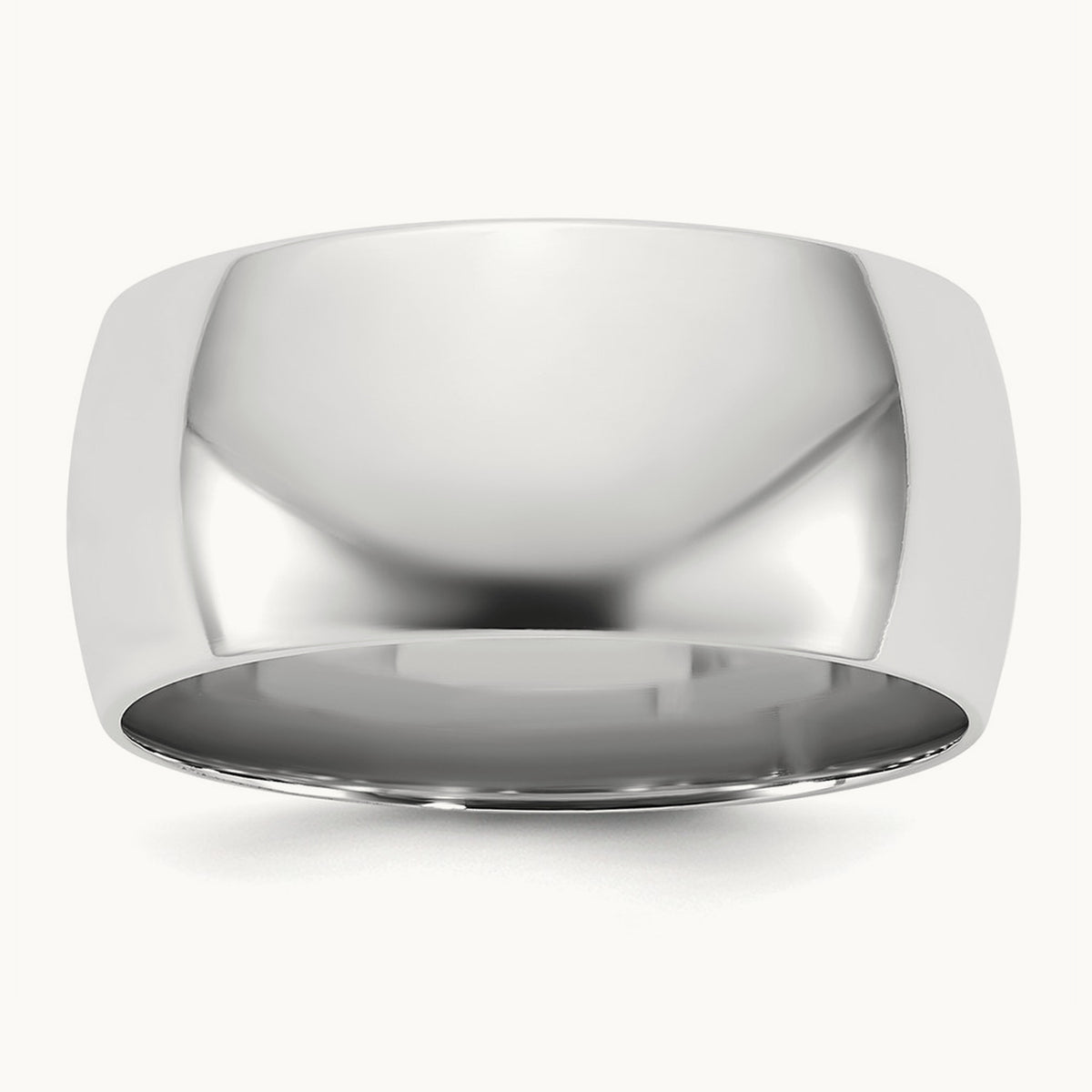 Lightweight Comfort Fit Band, 9mm, 10K White Gold