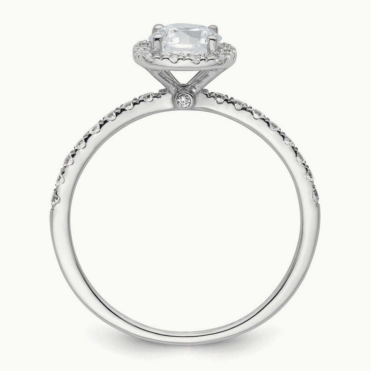 Round Semi-Mount Halo Engagement Ring, 0.25 ct tw