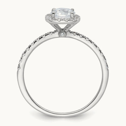 Round Semi-Mount Halo Engagement Ring, 0.25 ct tw