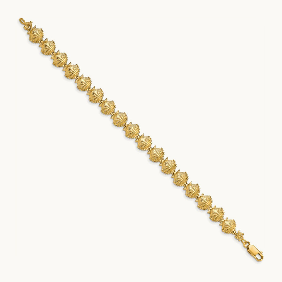 Scallop Shell Bracelet, 14K