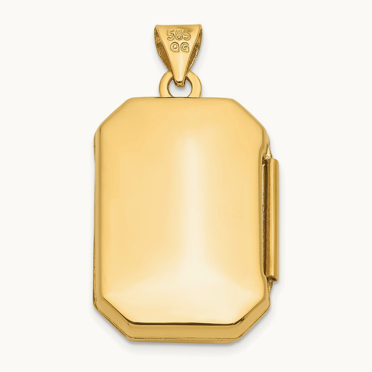 Fancy Rectangle Locket, 14K Yellow Gold