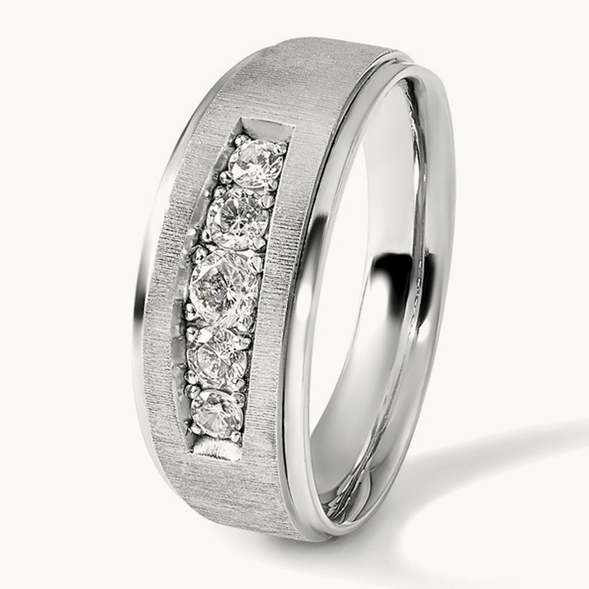5 Stone Men's Ring, 0.50 ct tw Lab-Grown Diamond