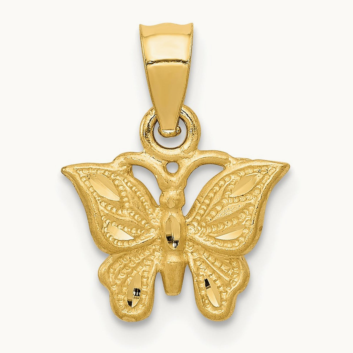 Diamond-cut Butterfly Pendant — photo set