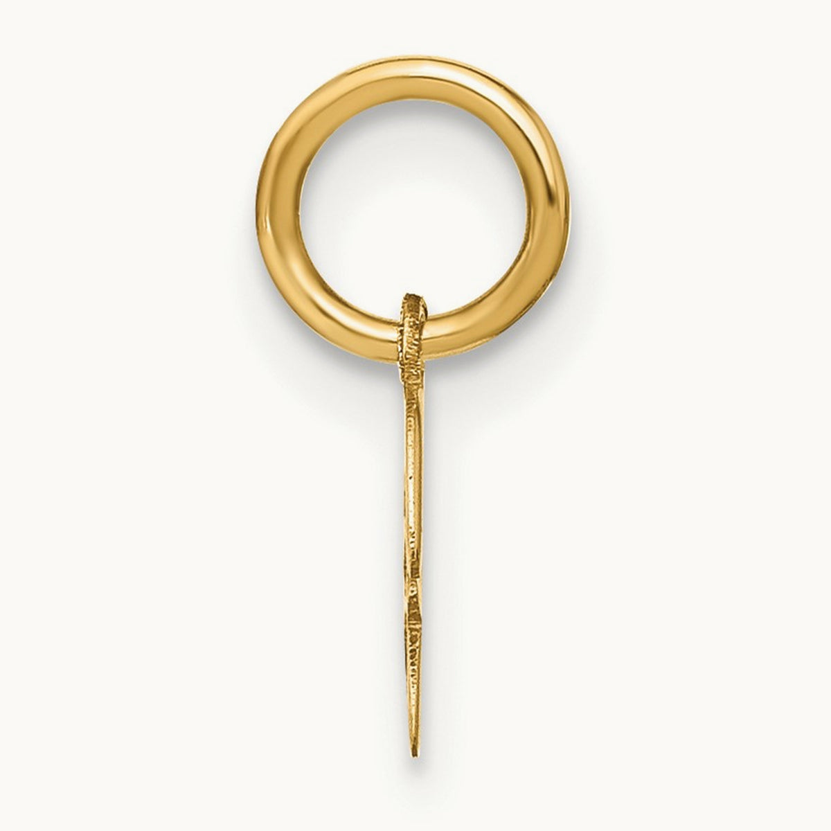 Upper case Initial Charm — 14K Yellow Gold, H