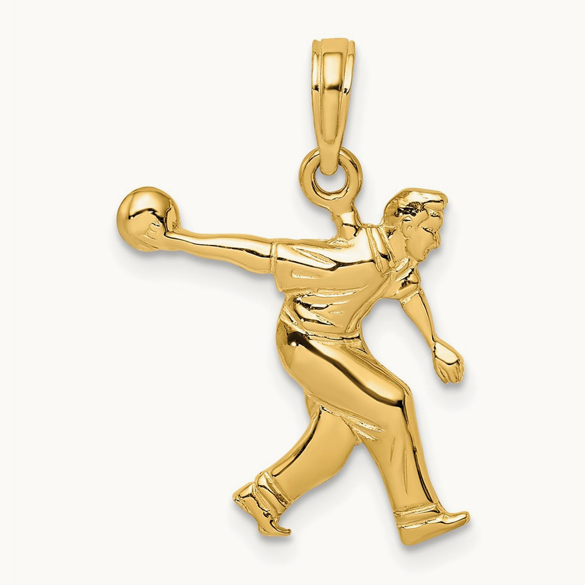Male Bowling Charm, 14K