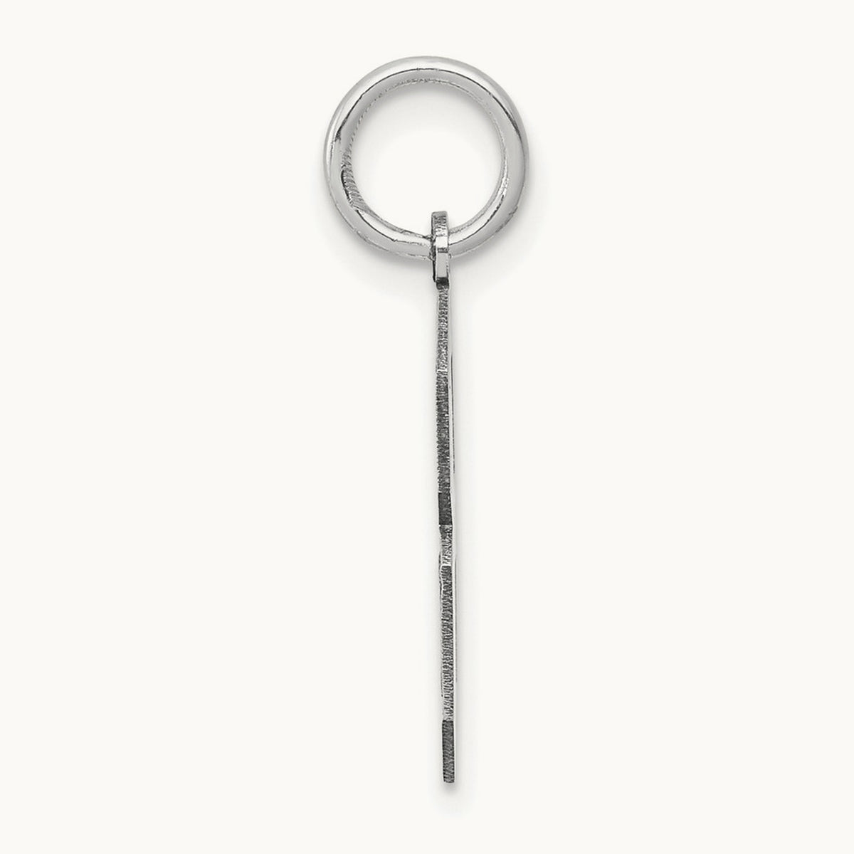 Medium Satin Number 8 Charm — 14K White Gold