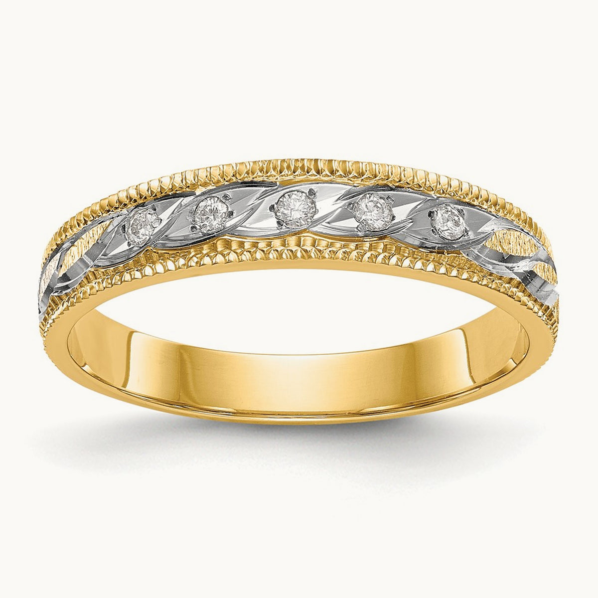 AA Quality Trio Ladies Complete Wedding Band, 14K