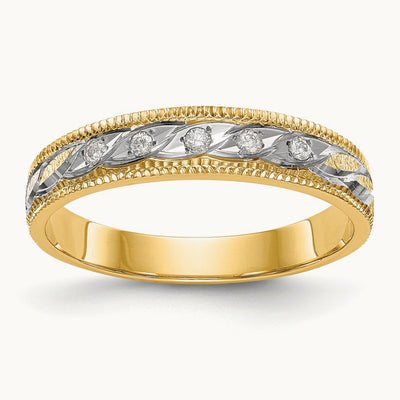 AA Quality Trio Ladies Complete Wedding Band, 14K