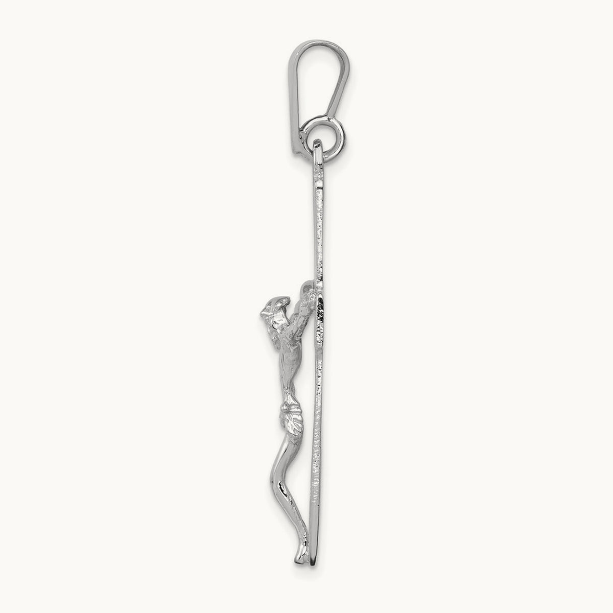 Crucifix Pendant, 14K White Gold