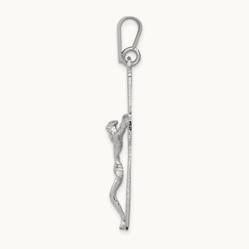 Crucifix Pendant, 14K White Gold