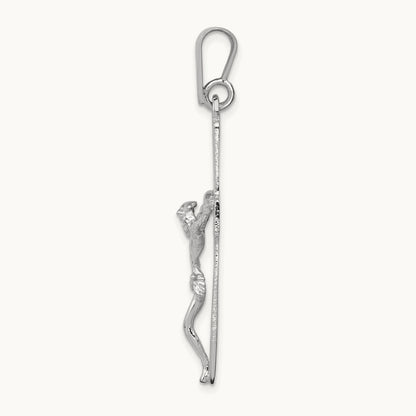 Crucifix Pendant, 14K White Gold